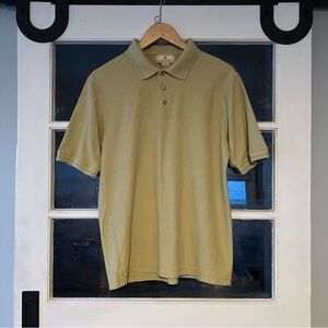 Vintage Paradise Collection Classic Silk Blend Men's Polo Shirt in Sage Green